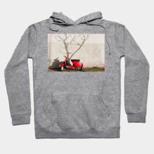 Classic Motorcycle - Red Scooter Hoodie